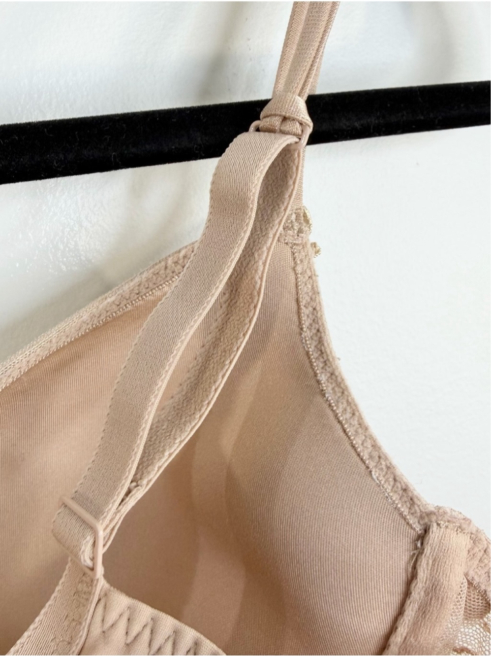 Simone Perele Paris beige tan Amour 3D plunge underwire spacer t shirt bra 34 C - Picture 13 of 16